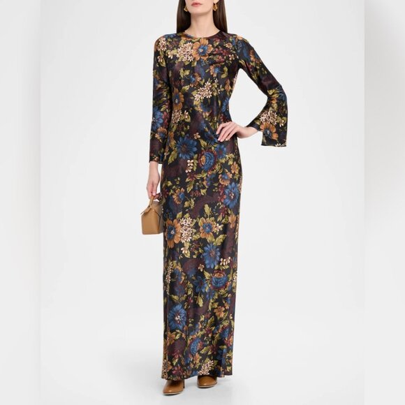 Veronica Beard Gemma Floral Long-Sleeve Maxi Dress - Picture 3 of 12